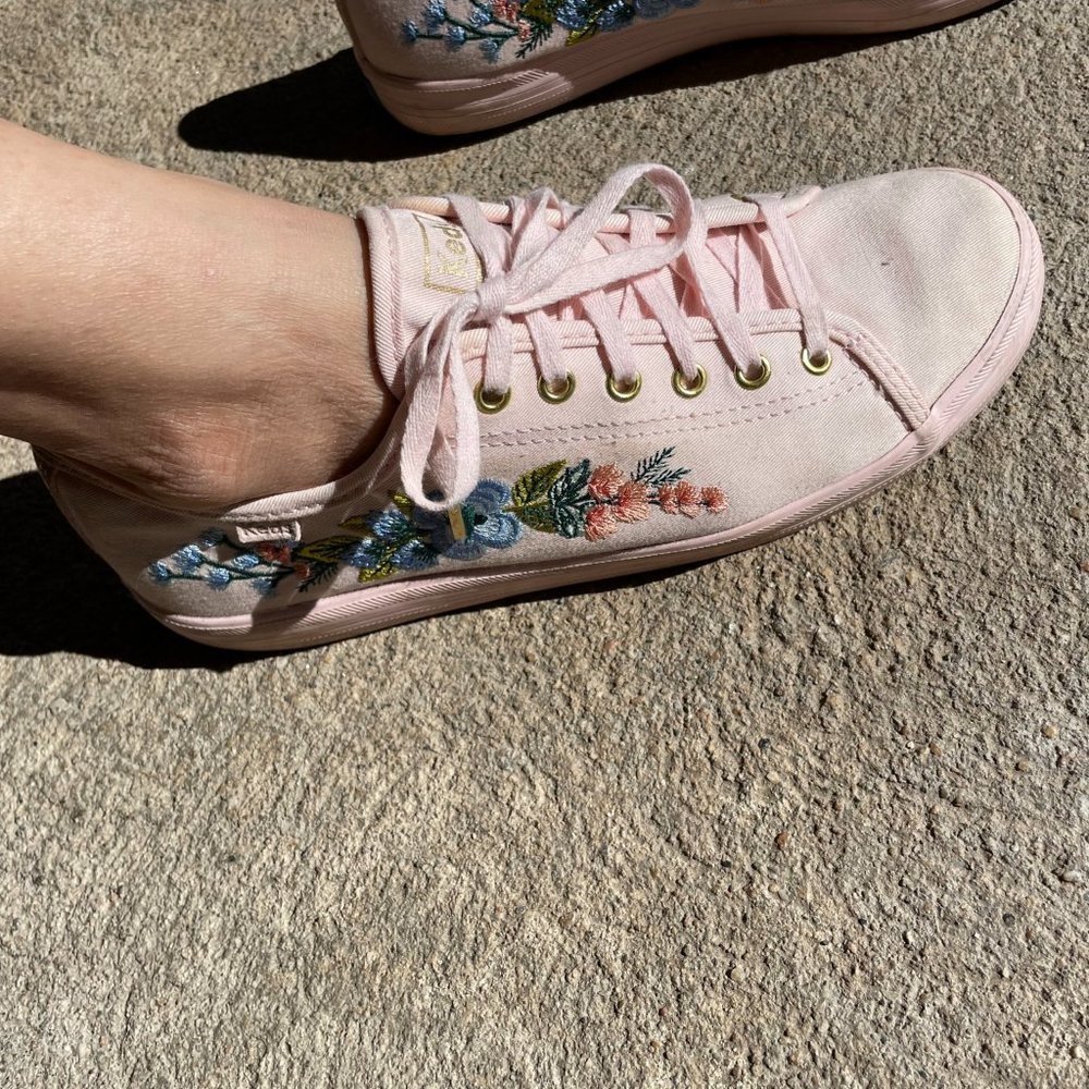 Pink Keds with Rifle Paper Co. Design